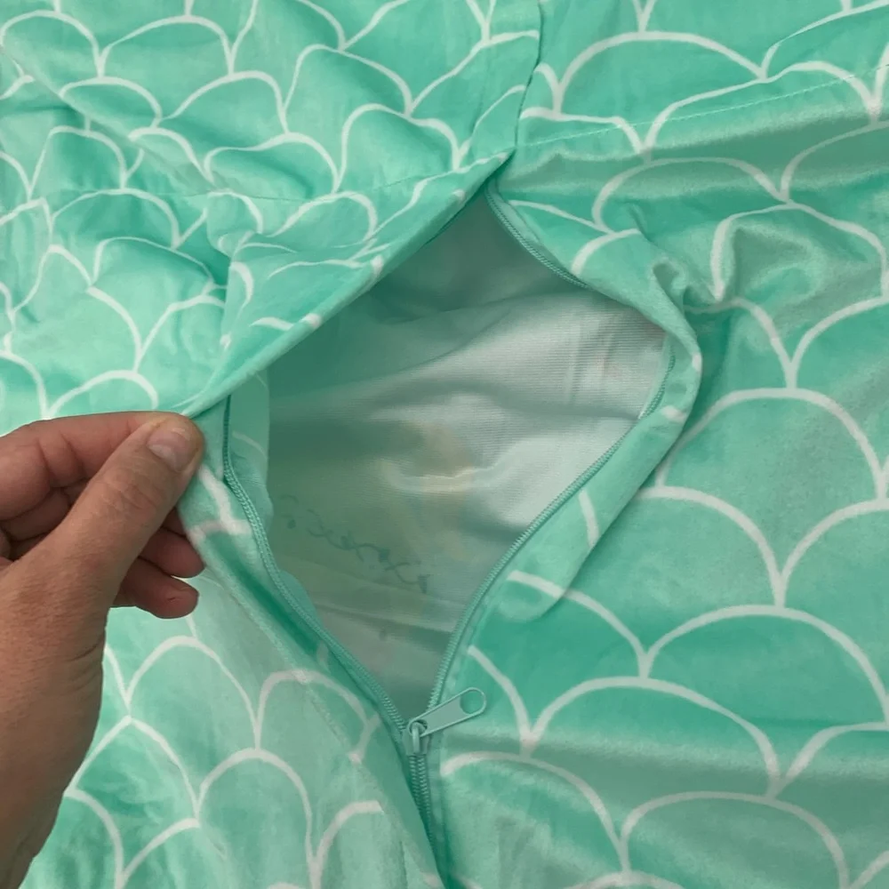 Pillow Bed Floor Lounger Cover - Aqua Mermaid